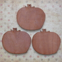 Set of 3 Plywood Pumpkin shape decorations with hole for hanging