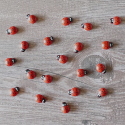 Pack of 20  3d Wooden Ladybird embellishments, as shown