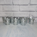 Set of 8 x 2 inch galvanised buckets