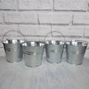 Set of 4 x 4 inch galvanised bucket