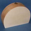 Half Round Box with Clasp, Pine Sides Ply Base