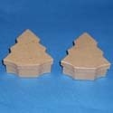 Christmas Tree Paper Mache Box (set of 2)