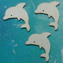 Set of 3 Dolphin Shapes Plywood