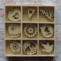Box of 27  Love Shapes (3 each of 9 designs) as shown