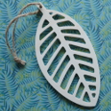 Plywood Leaf shape with string to hang