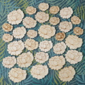 Pack of 30pc Wooden Flower Shapes, 10 each of 3 sizes, as shown