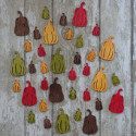 Pack of 12 large Gourd / Pumpkin shapes, as shown