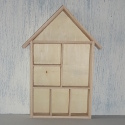 House Shaped Shelf with 7 compartments & Hooks for Hanging