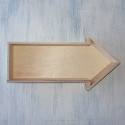 Wooden Arrow Shelf with hooks to hang in portrait or landscape