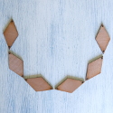 Set of 6 Plywood Vintage Style Diamond shape, hole at each side, for tags & mini Bunting