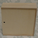 Square Wooden box with sliding plywood lid, plywood base