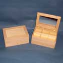 6 Compartment Box with Mirror inside Lid, and Drawer