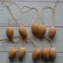 Set of 10 mini eggs with thread for hanging