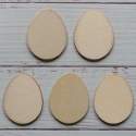 Set of 6 mini Flat Egg shapes