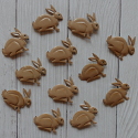 Pack of 12 Metal Rabbit Decorations