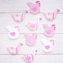 Pack of 10 Wooden Chickens & Ducks Ready Painted as Shown