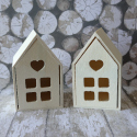 Set of 2 House shaped Box with compartment, ideal for tea light or gift