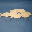 Fish Hook Rack with 5 Metal Hooks