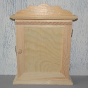 Pine Key Cupboard with clasp and 6 hooks