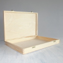 Rectangular Box with Plywood top & base, Pine sides, hinges & clasps