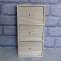 Mini Wooden Chest of 3 Drawers with knob handles