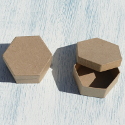 Hexagonal Paper Mache Box (set of 2)