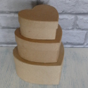 Set of 3 Paper Mache Heart Boxes