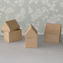 Set of 3 Papier Mache House shaped Box