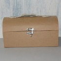 Papier Mache Suitcase with rounded top, clasp & handle