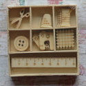 Box of 21 Sewing Shapes (3 each of 7 designs) as shown