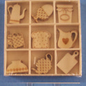 Box of 27 Breakfast shapes (3 each of 9 designs) as shown