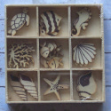 Box of 27 Sea Life Shapes no.2 ( 3 each of 9 designs) as shown