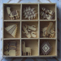 Box of 27 Llama / Alpaca South American theme shapes (3 each of 9 designs) as shown