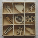 Box of 27 London Shapes (3each of 9 designs) as shown