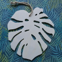Plywood Monstera Leaf with string to hang