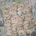 Pack of 24 Koala Plywood shapes with laser cut design as shown