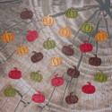 24pc Mini Wooden Pumpkin shape Card Topper embellishments, as shown