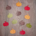 12pc Wooden Pumpkin Card Topper Embellishments, as shown