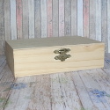 Small Rectangular Box with hinge & clasp, Pine sides & Plywood top & base