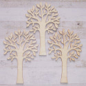 Set of 3 Plywood tree shapes