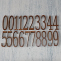 Set of 20 Plywood Numbers (2 each 0-9)