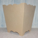 MDF small bin / planter with scalloped top