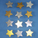 Pack of 12 Gold & Silver Star Shapes (6 of each, as shown)