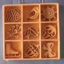 Box of 27 Christmas shapes (3 each of 9 designs) as shown